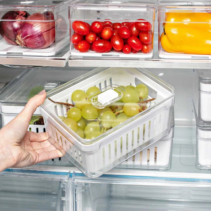 Kit 6 Organizadores 2,2 Litros de Geladeira Acrílico