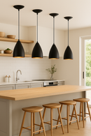 Kit 4 Pendentes Vegas Preto e Bronze