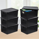 Kit Com 6 - Cesto Caixa Organizadora Rattan - 4 Litros