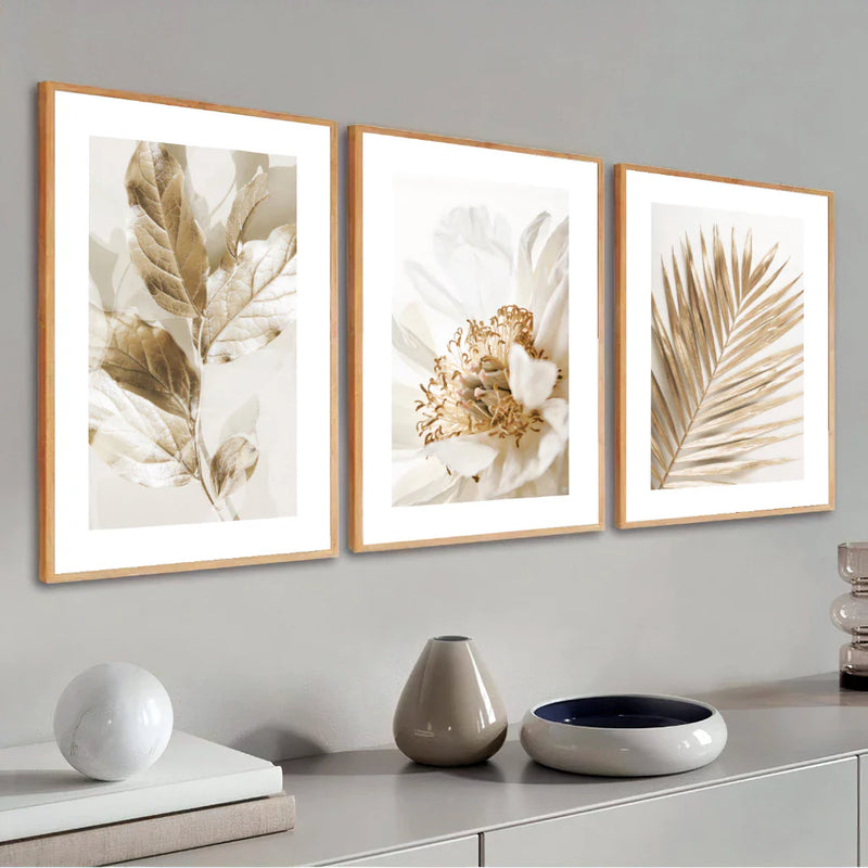 Conjunto com 3 Quadros Decorativos - Natureza ao Entardecer (estoque limitado)