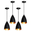 Kit 4 Pendentes Vegas Preto e Bronze