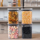 Potes Herméticos Plástico Empilháveis com Trava e Alta Vedação