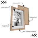 Kit 6 Quadros Decorativos com Moldura