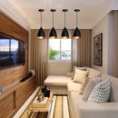 Kit 4 Pendentes Vegas Preto e Bronze