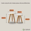 Kit com 2 Mesas Laterais Redondas - Canto de Sofá