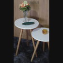 Kit com 2 Mesas Laterais Redondas - Canto de Sofá