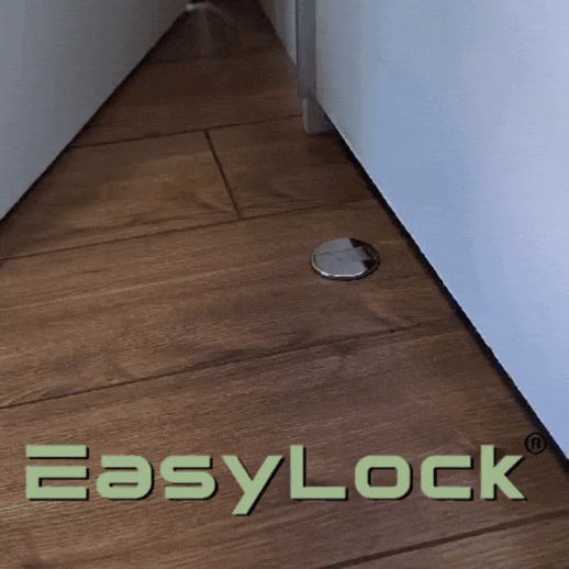 Batente de Porta Magnético Cromado - EasyLock [tem Cupom de 10% - Limitado]