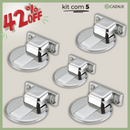 Batente de Porta Magnético Cromado - EasyLock