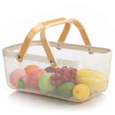 Fruteira Organizadora com Alça de Bambu