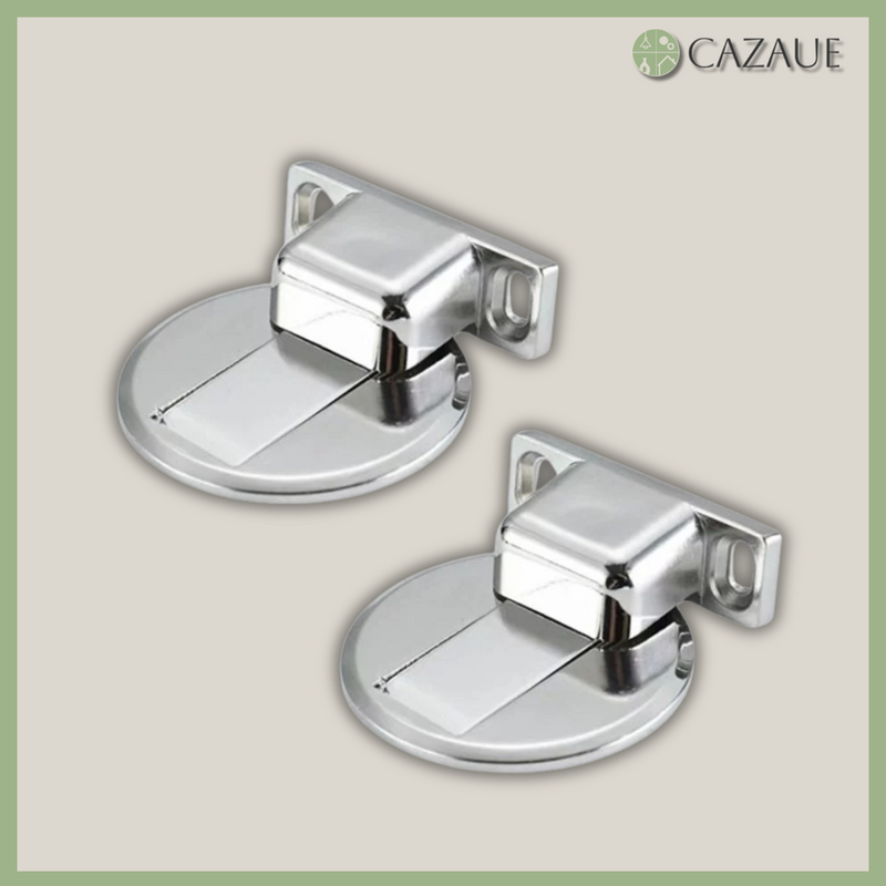 Batente de Porta Magnético Cromado - EasyLock [tem Cupom de 10% - Limitado]