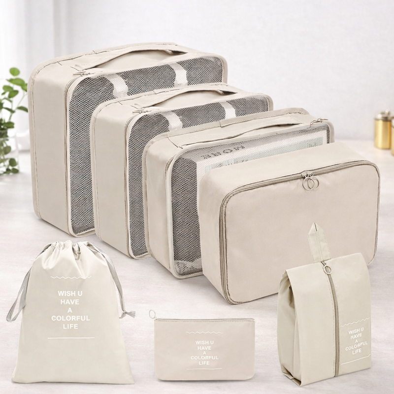 Kit 7 Bolsas Organizadoras para Mala