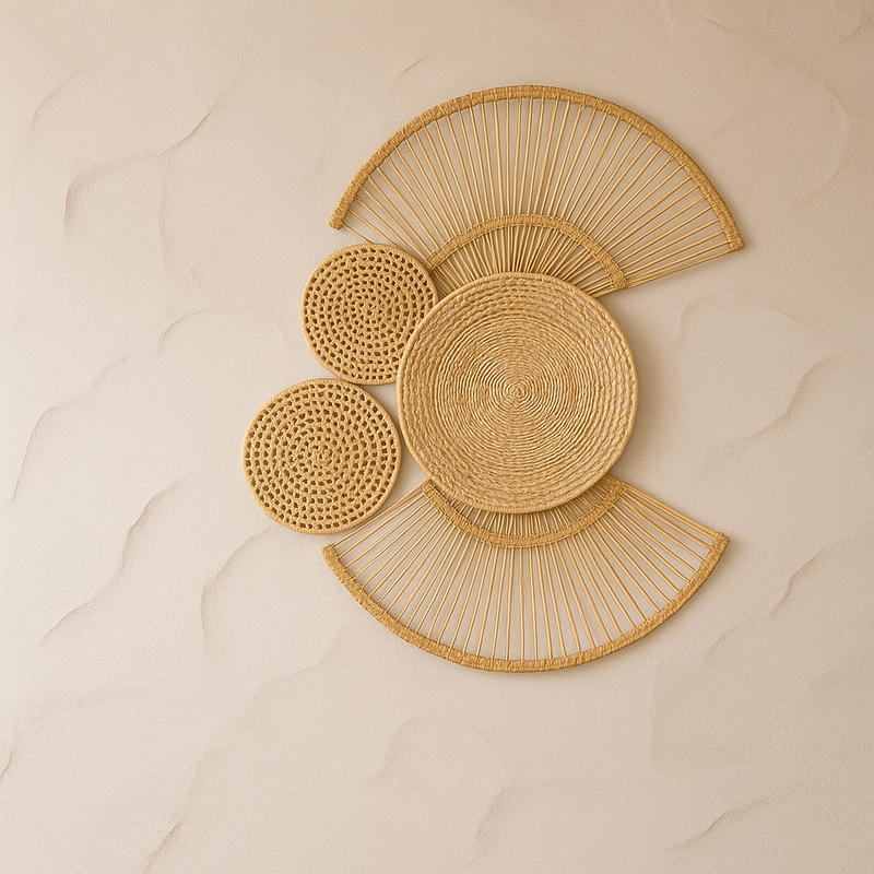 Composição de Parede Artesanal - Kit com 5 Peças