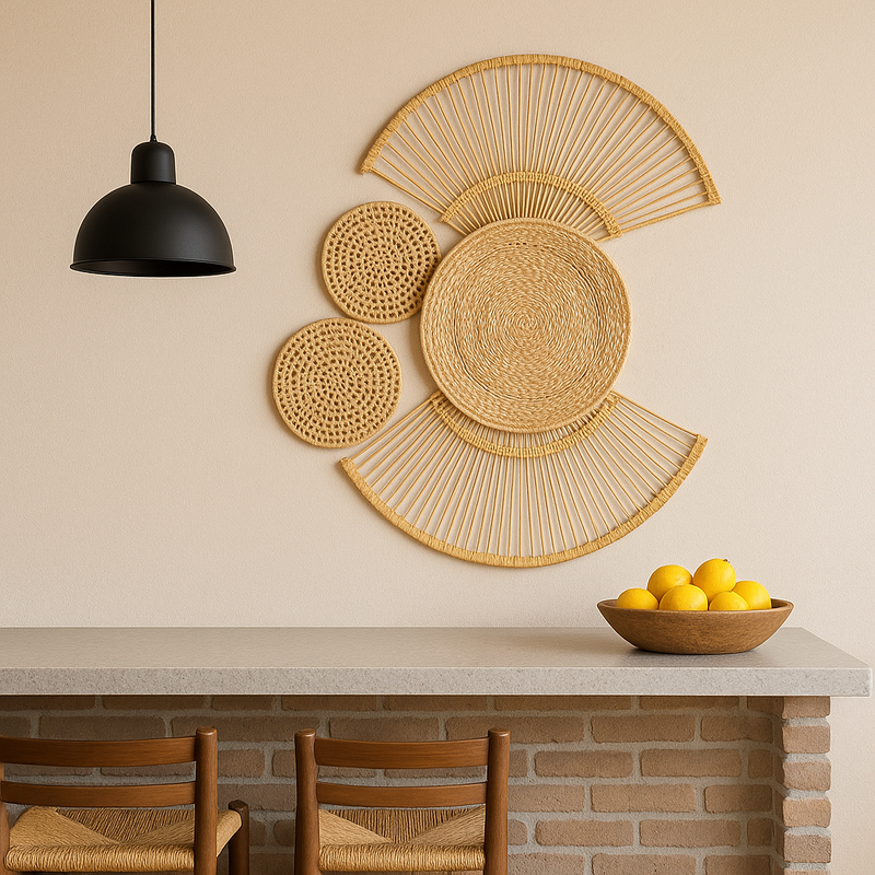 Composição de Parede Artesanal - Kit com 5 Peças