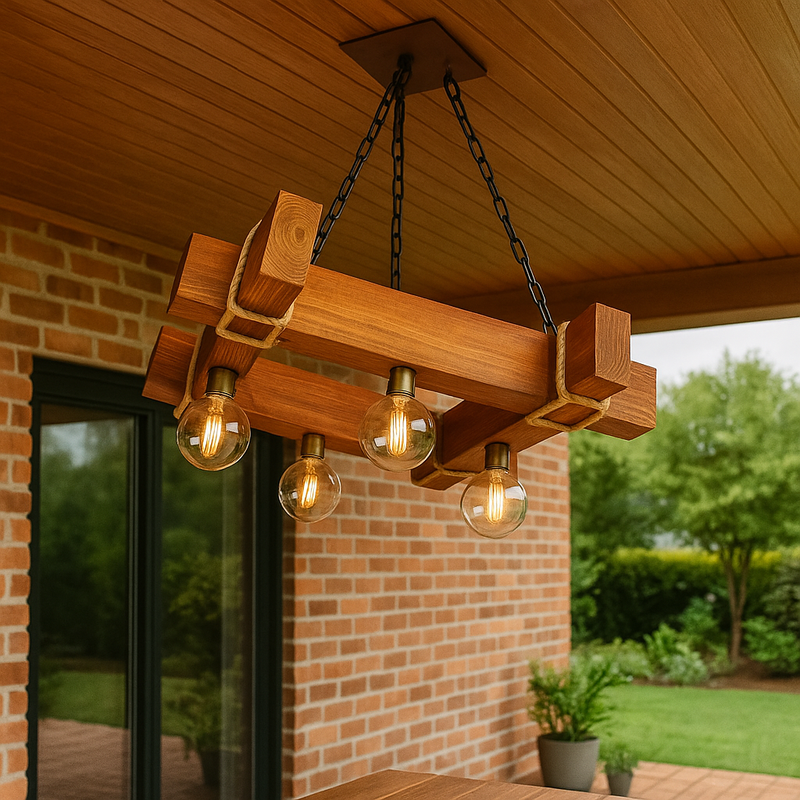 Luminária Quadrada Rústica