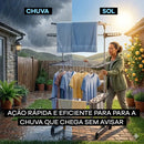 Varal Torre 3 Andares - Articulável e com Rodinhas