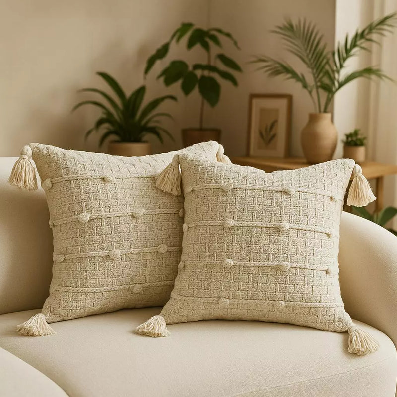 Almofada Artesanal em Algodão Natural