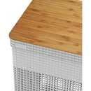 Cesto de Roupas com Tampa de Bambu