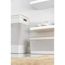 Cesto de Roupas com Tampa de Bambu