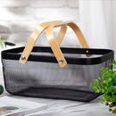 Fruteira Organizadora com Alça de Bambu