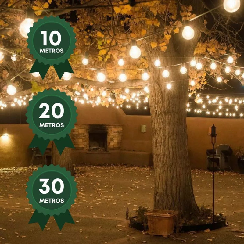 Varal de Luz para Jardim e Área Externa