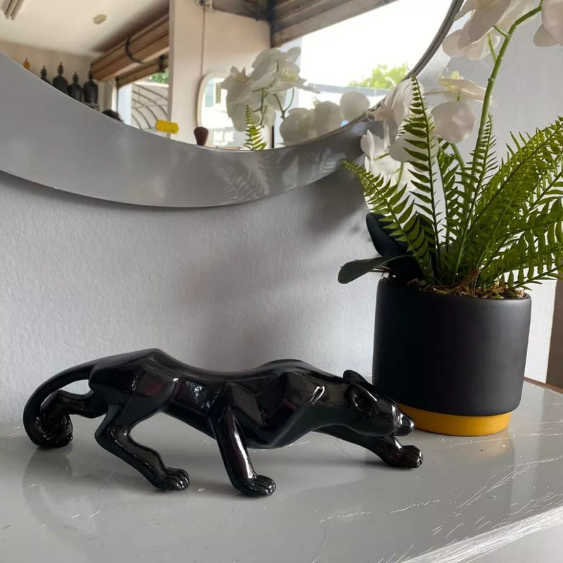 Escultura Pantera Negra Luxo