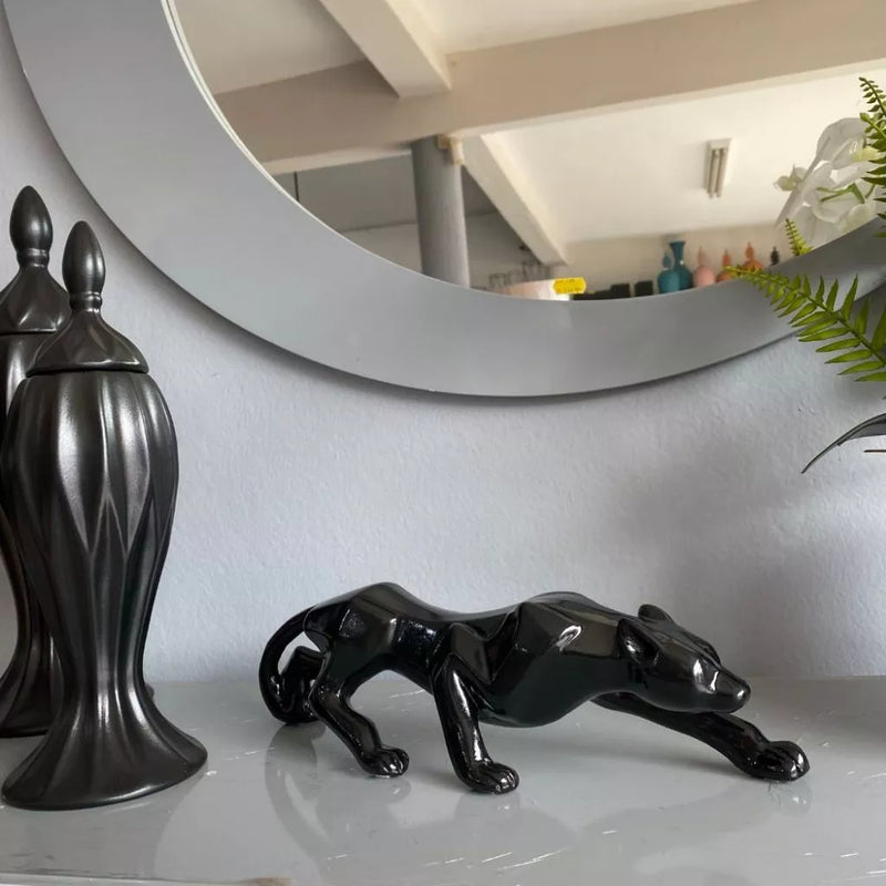 Escultura Pantera Negra Luxo