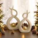 Enfeite Decorativo em Cerâmica - 02 peças