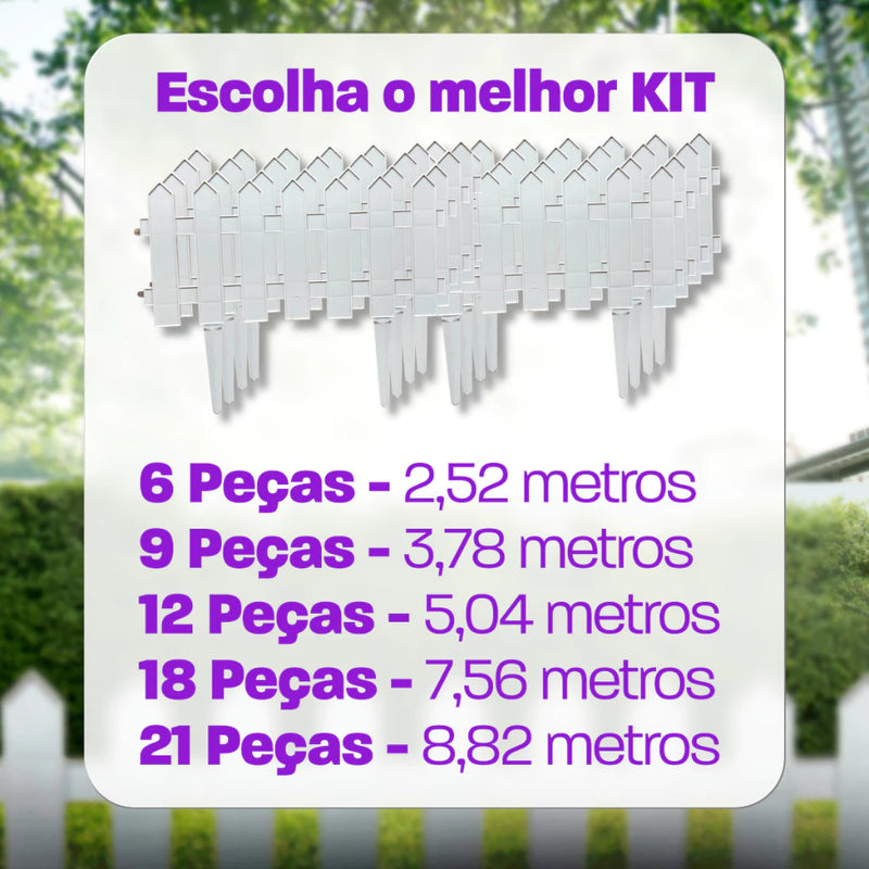 Kit com  Cercas Decorativas para Jardim Inglês