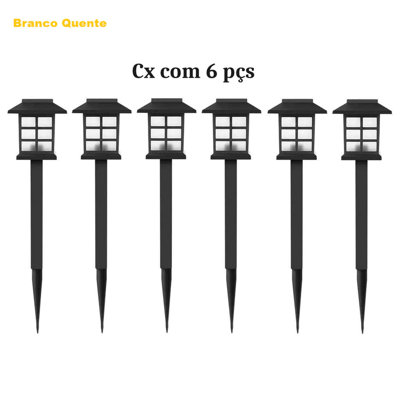 Luminária Solar Espeto de Jardim
