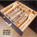 Porta-Talheres de Bambu Extensível