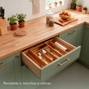 Porta-Talheres de Bambu Extensível