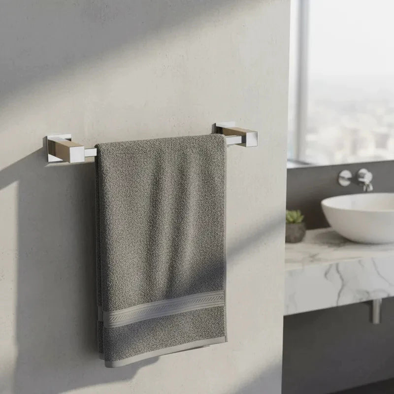 Kit Suporte para Toalha em Inox - 2 porta toalhas e 02 ganchos