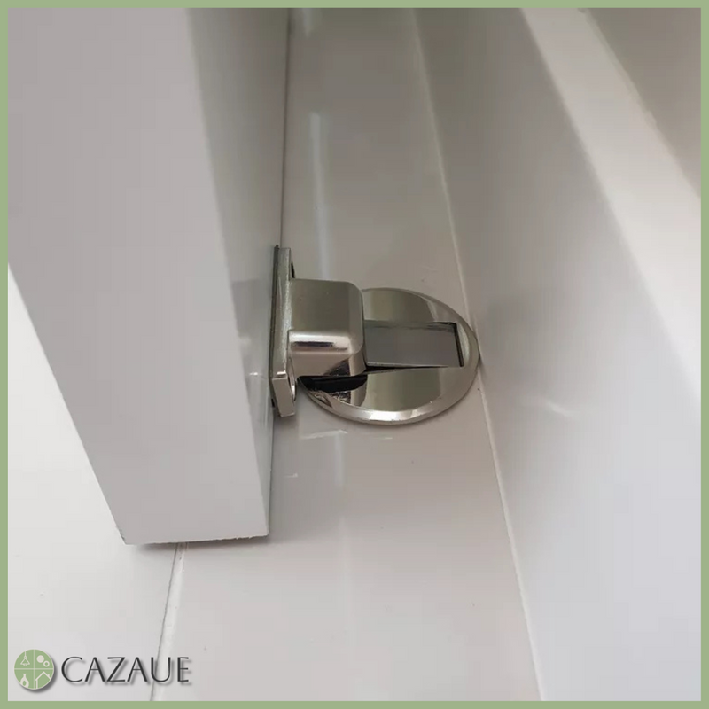 Batente de Porta Magnético Cromado - EasyLock [tem Cupom de 10% - Limitado]