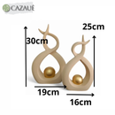 Enfeite Decorativo em Cerâmica - 02 peças