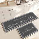 Conjunto com 2 Tapetes Antiderrapante - Cozinha