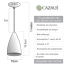 Kit 4 Pendentes Vegas Preto e Bronze