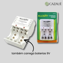 Kit Carregador de Pilhas AAA Bivolt + Pilhas Recarregáveis