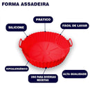 Kit 2 formas de Silicone Redonda  Air Fryer