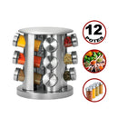 Porta Temperos Giratório de Inox com 12 Potes