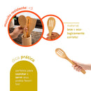 Kit de Utensílios de Bambu 5 Peças