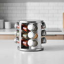Porta Temperos Giratório de Inox com 12 Potes